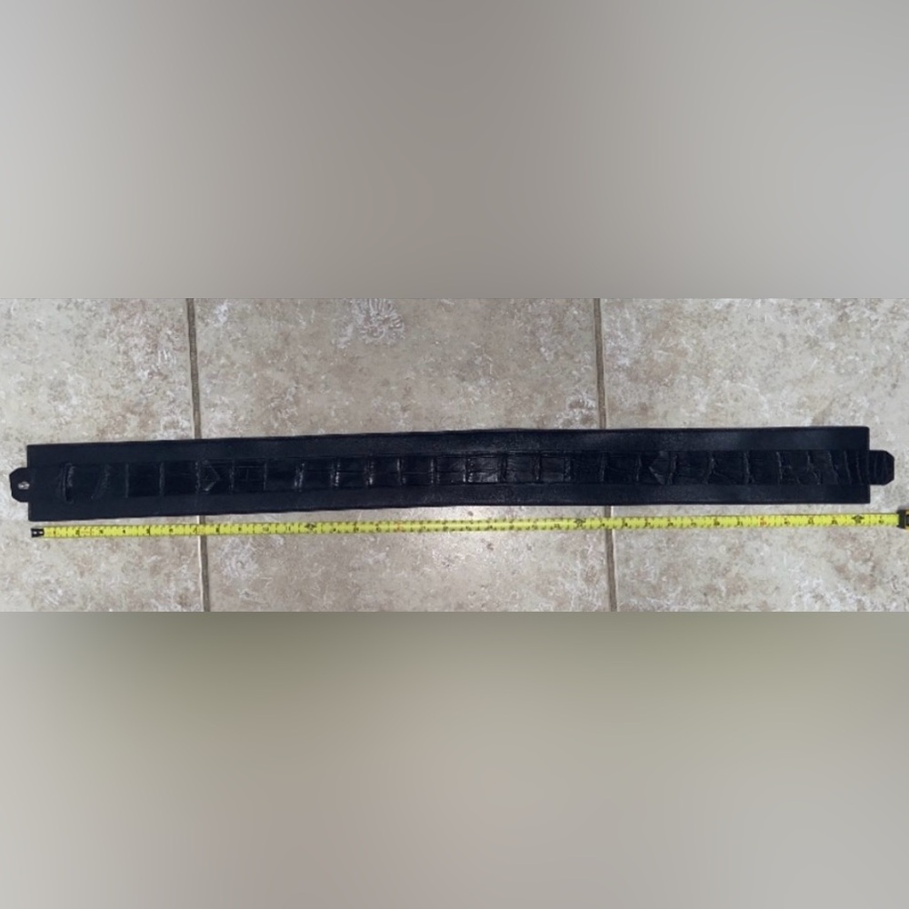 Black Wide Double Layered Statement Belt Size S - Picture 8 of 8